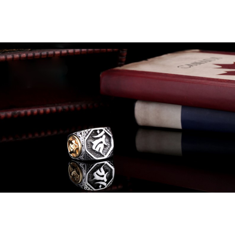 Nhẫn titanium chủng tử Om