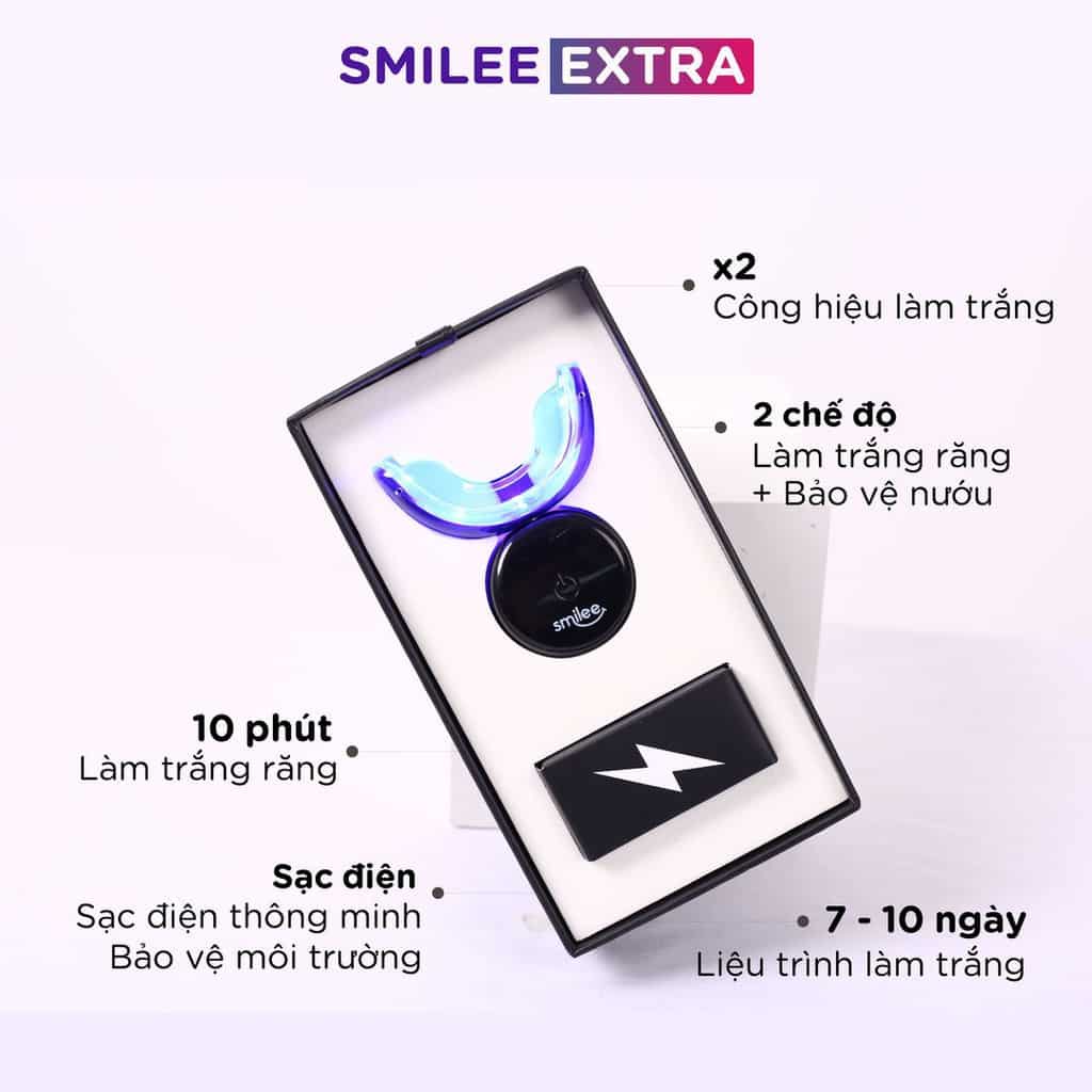 Máy làm trắng răng Smilee Extra tại nhà không gây ê buốt răng [nhập Đức chính hãng]