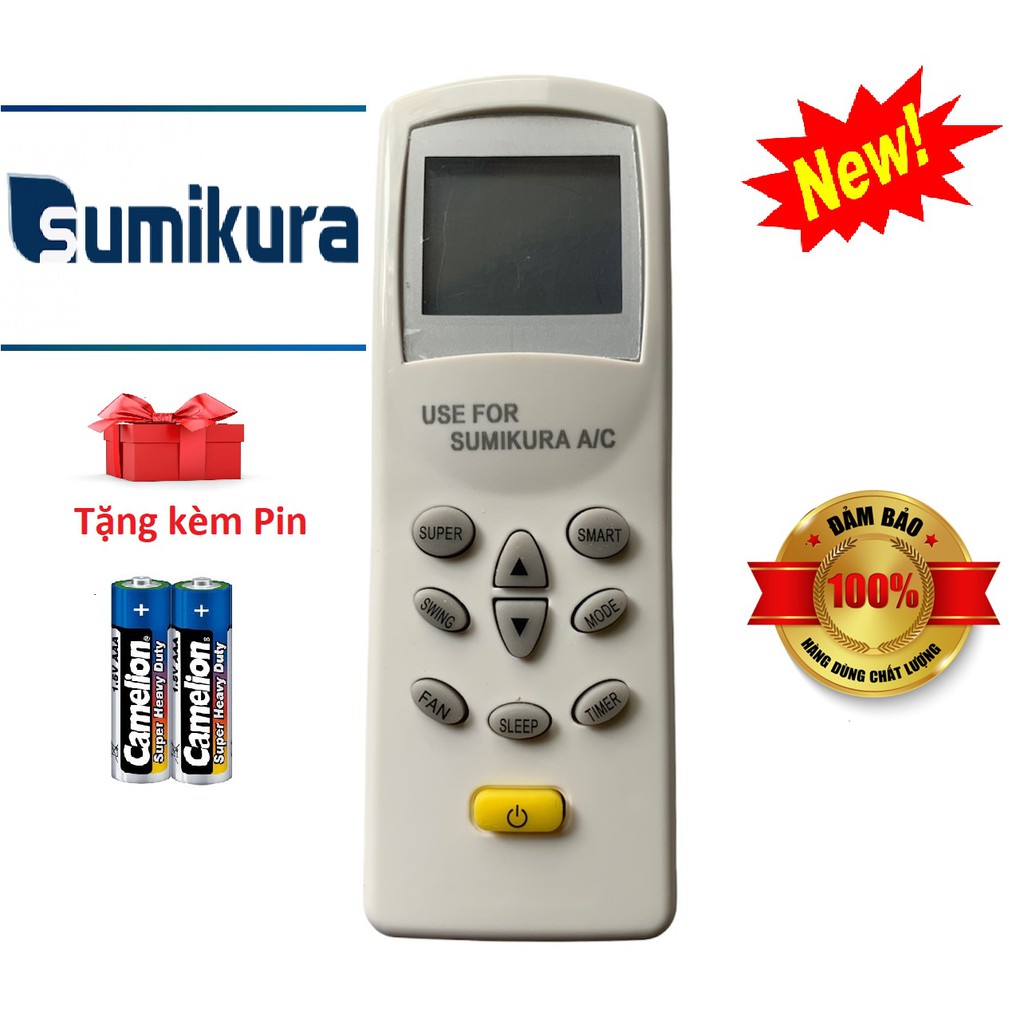 Điều khiển điều hoà Sumikura - Hàng mới, tặng kèm pin