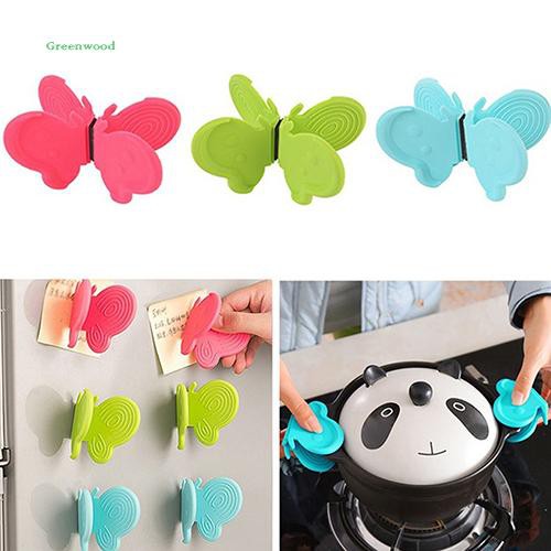 Set 2 Nhắc nồi BƯỚM kèm nam châm tiện lợi dùng kẹp nồi dĩa, trang trí tủ lạnh xinh xắn