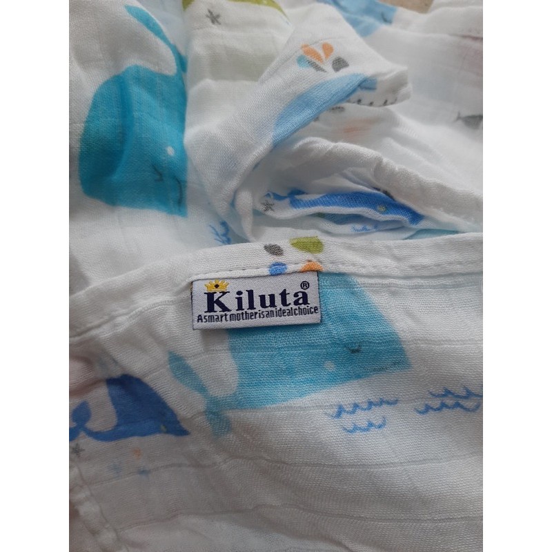 Hộp 2 khăn 100% sợi tre Kiluta chính hãng hàng cao cấp