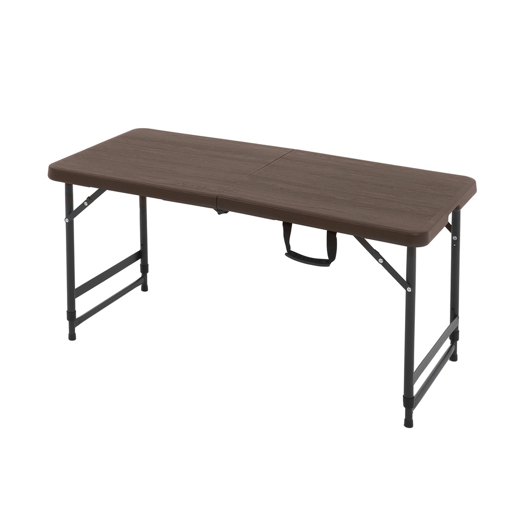 Homebase SPRING Bàn gấp bằng nhựa HDPF có thể điều chỉnh 3 mức độ chiều cao W118XD61H74CM màu nâu