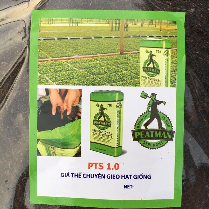 Đất hữu cơ PEATMAN PTS 1.0 chuyên dùng ươm hạt giống túi 1kg
