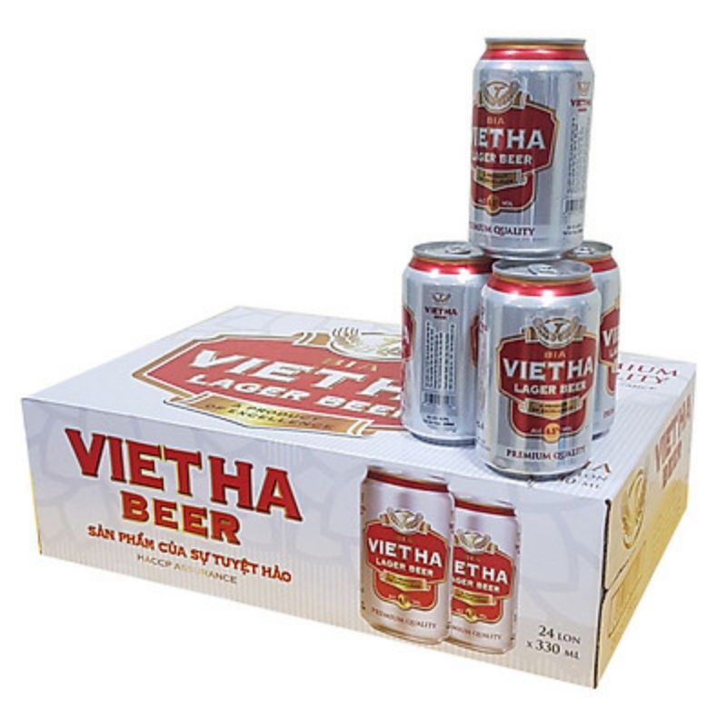 [Freeship70k] Thùng 24 lon bia Việt Hà 330ml