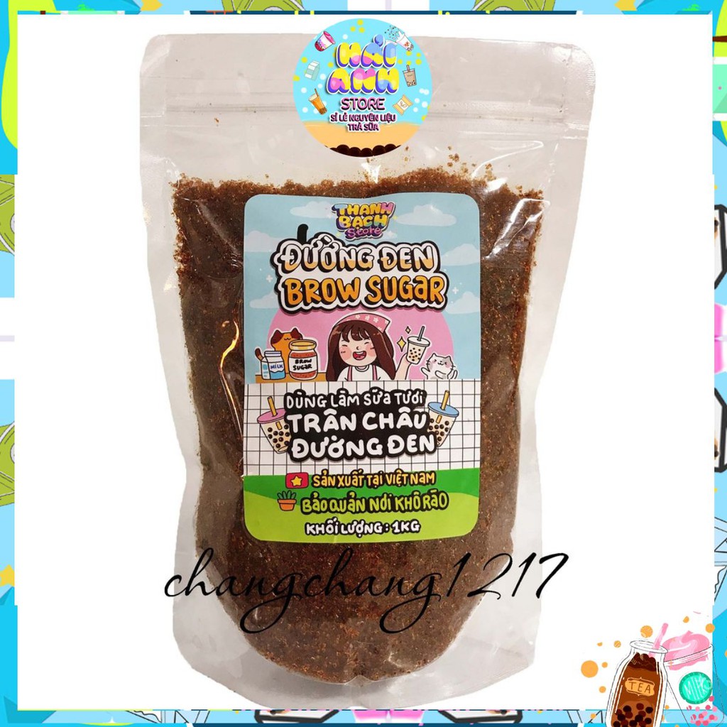 Đường Đen Việt Nam Làm Sữa Tươi Trân Châu Đường Đen (Việt Nam) Gói 1kg (Túi Zip) | BigBuy360 - bigbuy360.vn