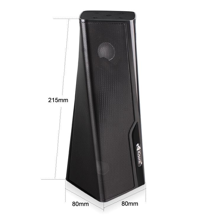 Loa bluetooth Kisonli Q8S kiểu dáng soắn cực đẹp - tích hợp đèn led, hỗ trợ kết nối cùng lúc 2 loa (Màu ngẫu nhiên)