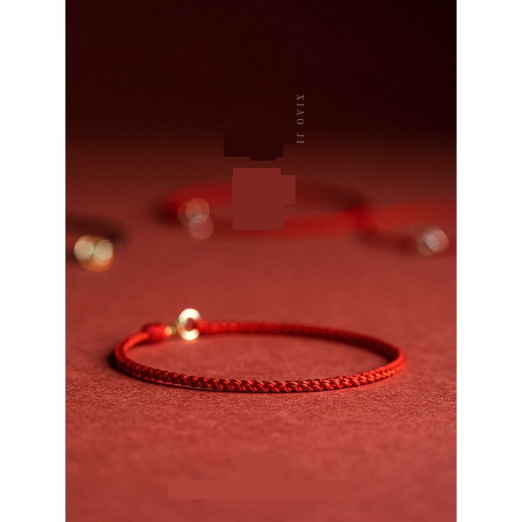 Vòng Tay Đỏ May Mắn Dây Đỏ Siêu Mỏng 14k Có Khóa Cài Cho Nữ