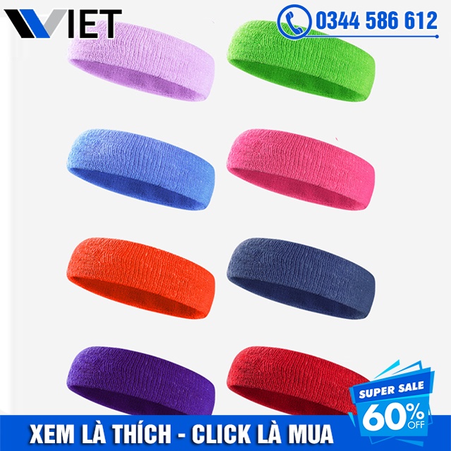 Băng Đô Đeo Trán Thể Thao Chất Vải Cotton Co Giãn Tốt Thấm Hút Mồ Hôi Chuyên Dụng Trong Luyện Tập Thể Dục, Thể Hình