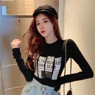 Áo thun lụa dài tay áo thun cổ tròn form 50 kg trở lại