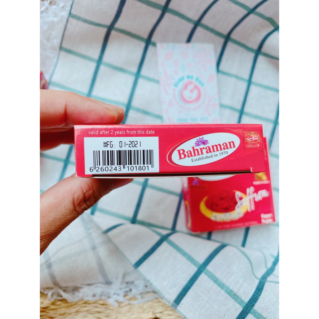 [CHÍNH HÃNG] Nhụy Hoa Nghệ Tây Saffron Bahraman Super Negin Hộp 1G sản xuất tại Iran | BigBuy360 - bigbuy360.vn