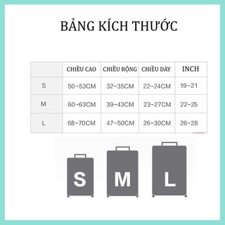 👏 Vỏ bọc Vali Hành Lý - Hình Cô Gái