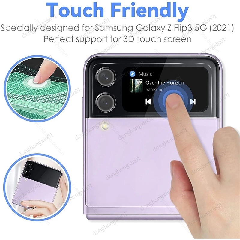 Set 2 Kính Cường Lực Cong 3D Bảo Vệ Camera Cho Samsung Galaxy Z Flip 4 5G Sumsung ZFlip4 Z Flip 4