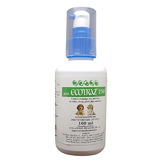 Chai Phun Xịt Tắm Trị Ve Trị Bọ Chét Trị Ghẻ Chó Mèo - Ecotraz 250 (100ml)