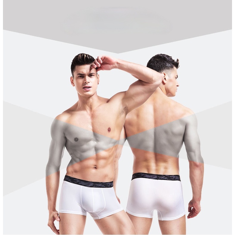 Quần lót boxer bằng cotton thun lạnh siêu mỏng thoáng khí kháng khuẩn thời trang mùa hè cho nam 149