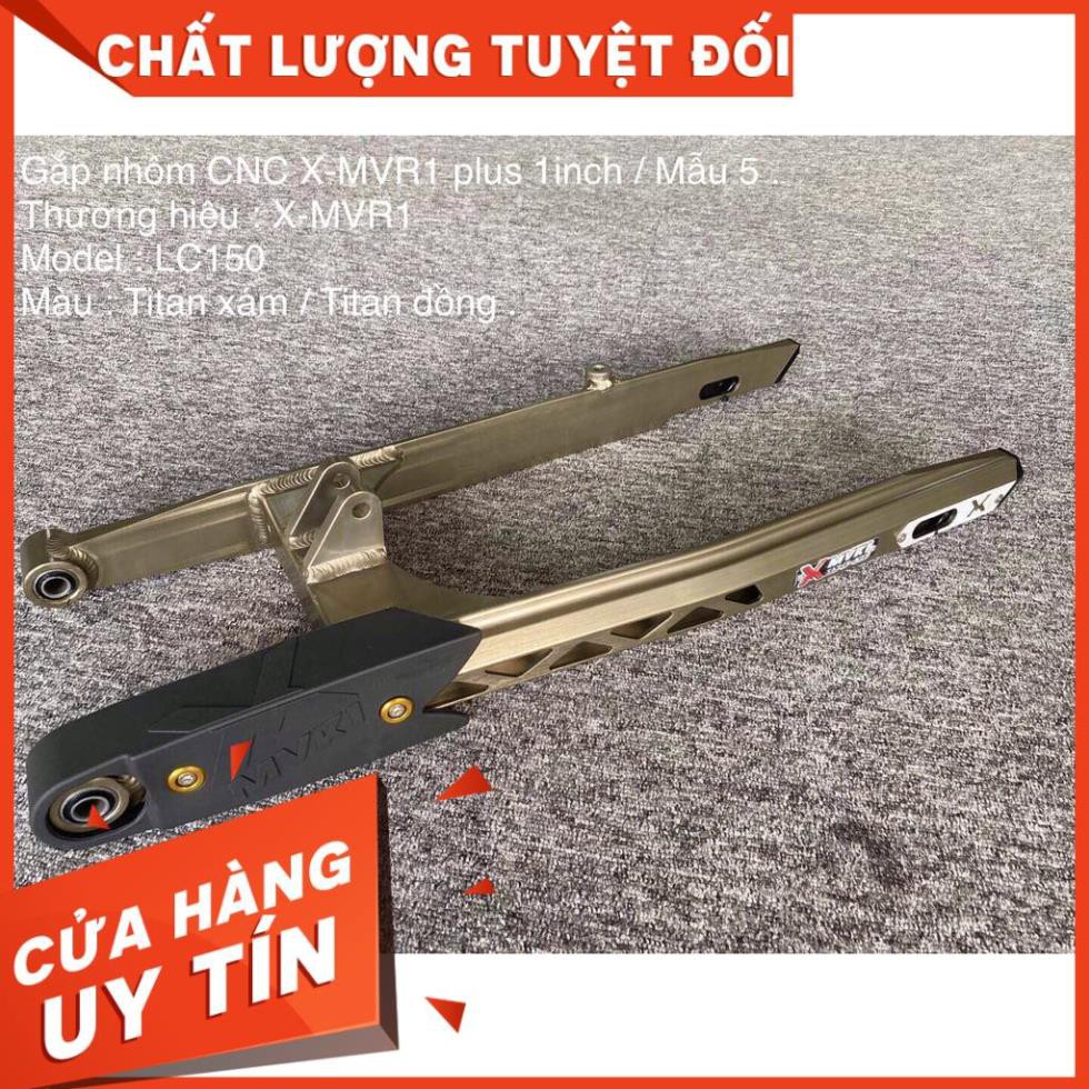 GẮP (CÀNG SAU) XMVR1- MẪU 5 (NHÔM CẮT CNC Plus 1 inch) - TĂNG SÊN TRONG - CHO EXCITER 150