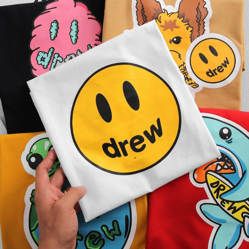 áo thun unisex fom rộng in hình DREW chất liệu cotton  đen trắng | BigBuy360 - bigbuy360.vn