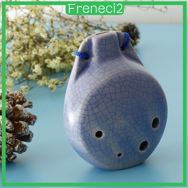 [FRENECI2] Professional 6 Hole Alto C Key Ocarina Ceramic Instrument with Lanyard