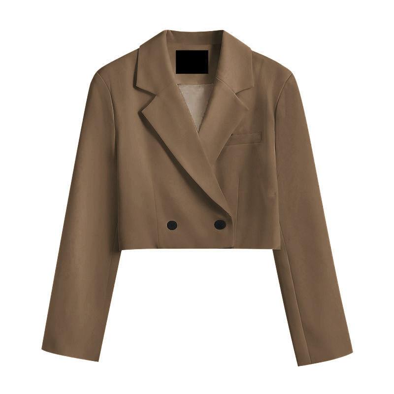 Áo khoác vest dáng ngắn màu đen thời trang thanh lịch cho nữ | BigBuy360 - bigbuy360.vn
