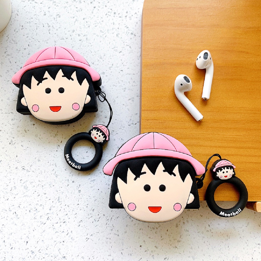 Airpods Case ⚡Freeship ⚡ VỎ BỌC AIRPODS MARUKO ĐÁNG YÊU Case Tai Nghe Không Dây Airpods 1/ 2/ i12/ Pro