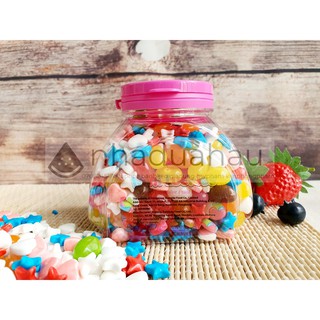 Một hủ kẹo chewy/ kẹo nhai mềm hình ngộ nghĩnh dễ thương Mini Luckies Hongkong hủ 300g