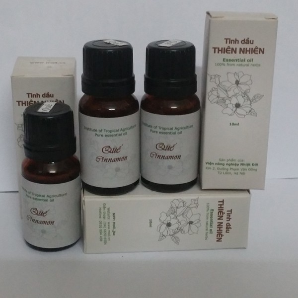 [Có quà] Bộ 2 chai tinh dầu quế thơm phòng 10ml (Viện nông nghiệp nhiệt đới IAT)