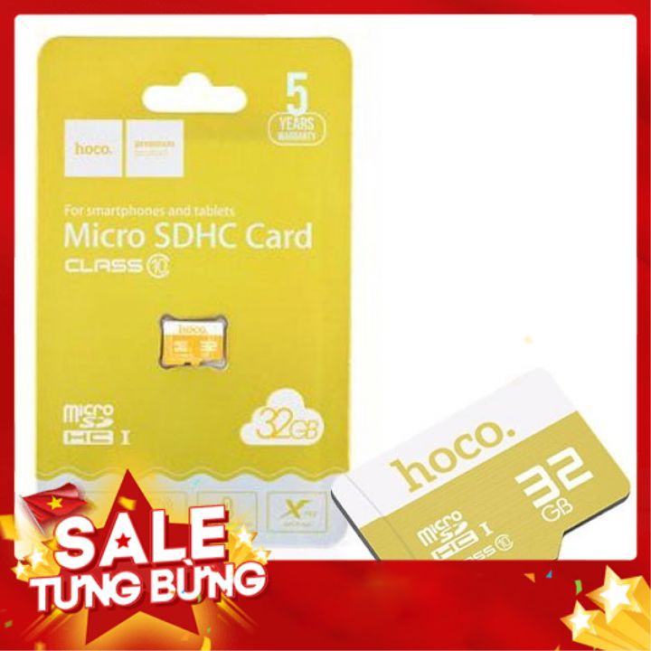 Thẻ nhớ  32Gb Class 10 tốc độ cao (hàng chính hãng Hoco, BH 1 năm)