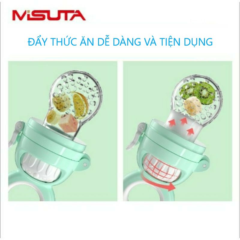 Túi Nhai Ăn Dặm Chống Hóc Cho Bé Misuta (Kèm 3 size Núm Nhai)