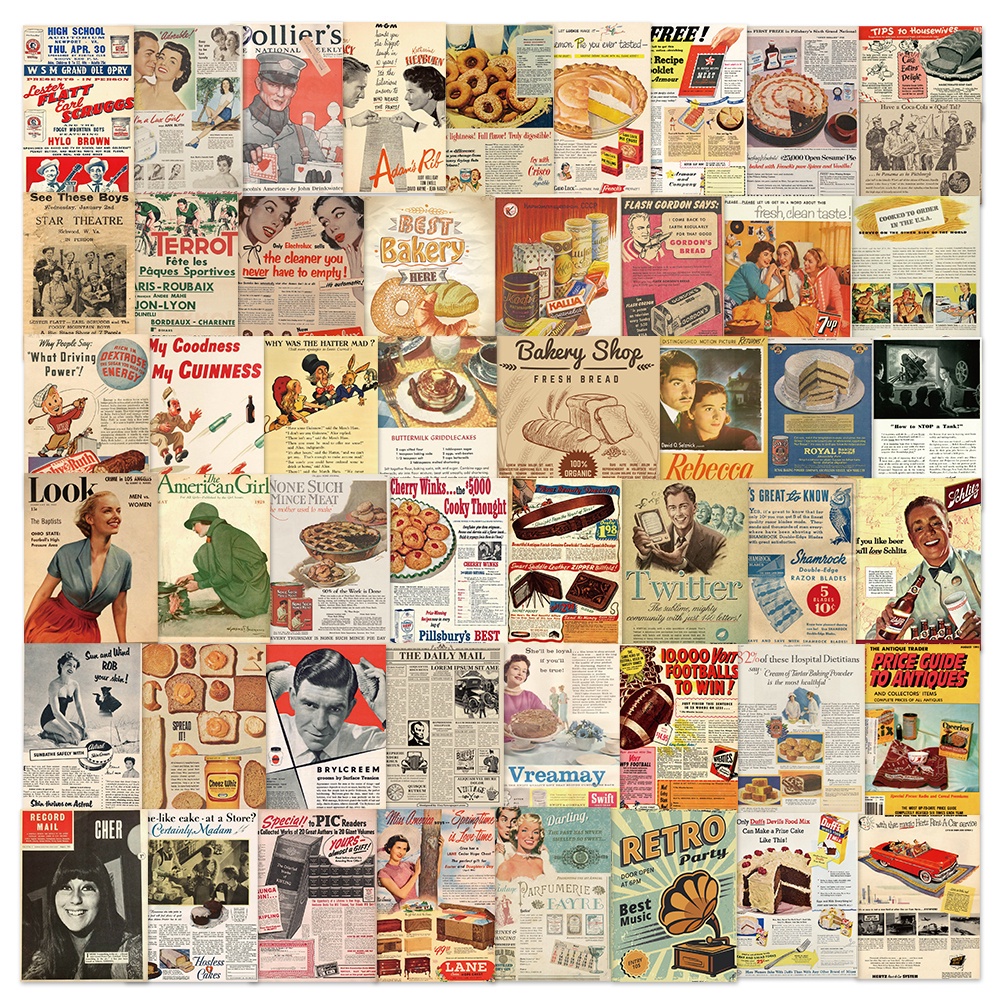 Set 10/25/50 miếng dán trang trí laptop / xe hơi / vali chống thấm nước thời trang