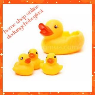 Set vịt mẹ con chip chip thả chậu tắm(có còi kêu )