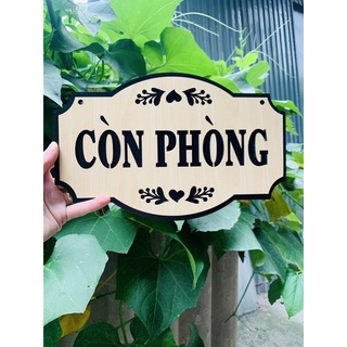 Bảng Gỗ Treo Cửa - Bảng Còn Phòng - Hết Phòng