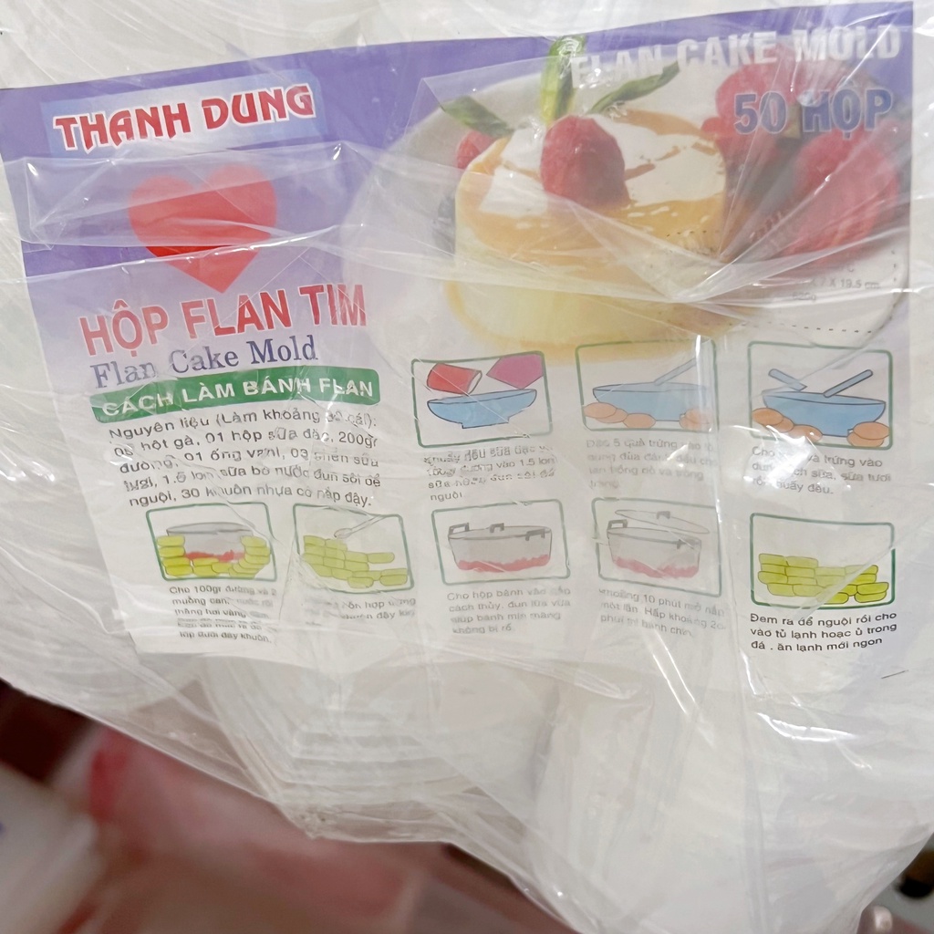 Hủ bánh flan Thanh Dung COMBO 1000 hủ - Hũ làm bánh flan, Caramen có nắp CAO CẤP chịu nhiệt an toàn