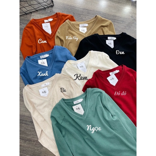 Áo len nữ FREDY cổ tim dài tay nữ, chất mềm mịn siêu ấm và giữ form  A97 | BigBuy360 - bigbuy360.vn