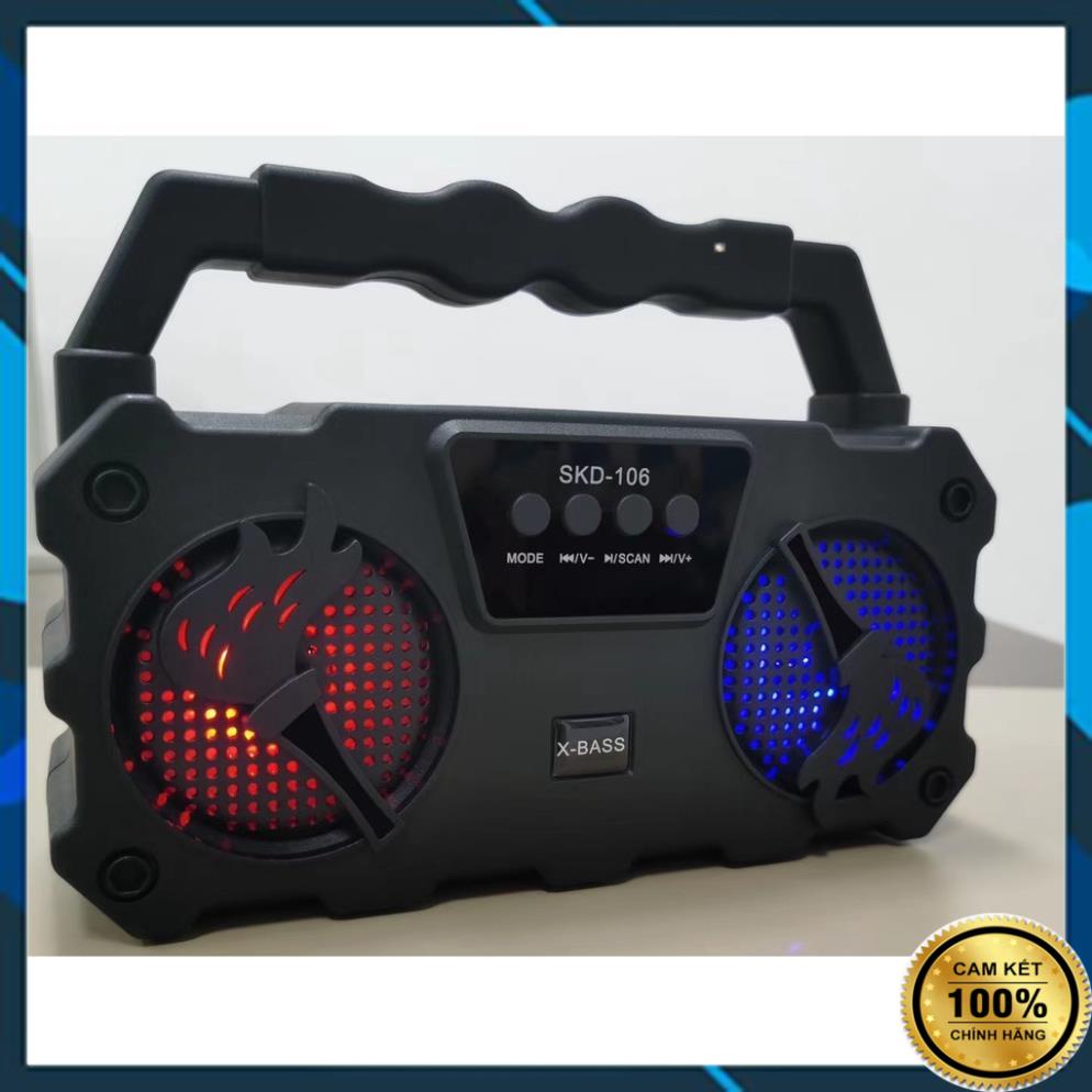 Loa Karaoke Bluetooth 106 Nhập Khẩu, Loa Bluetooth Karaoke SKD Mini Thẻ Nhớ USB Đài FM