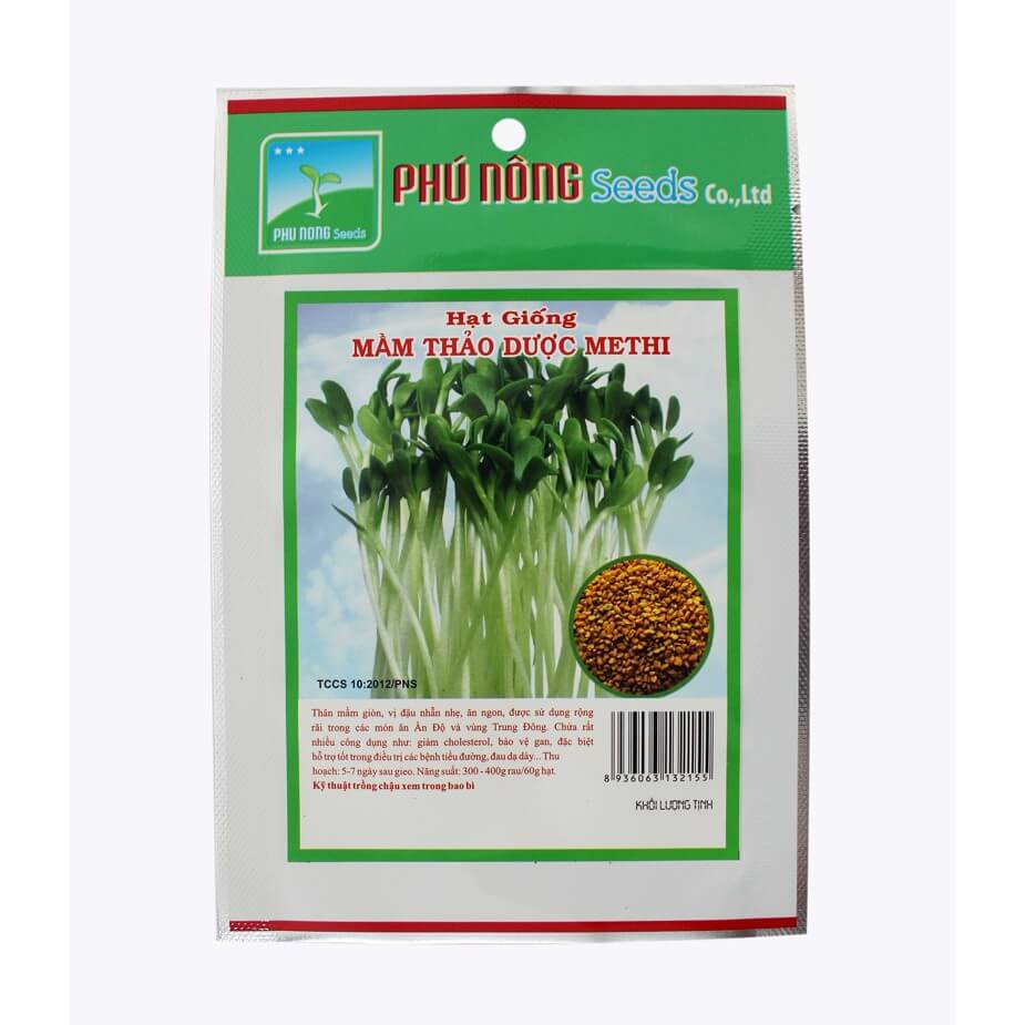 Hạt giống mầm thảo dược Phú Nông (Vườn Sài Gòn - Vuon Sai Gon) hạt giống chắc khỏe tỉ lệ nẩy mầm 98%