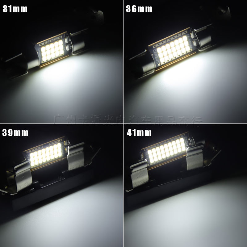 LED trần ô tô gắn nóc xe full size 31mm , 36mm , 39mm , 41mm tản nhiệt