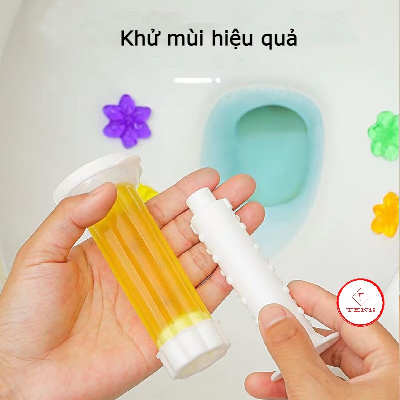 Gel thơm khử mùi toilet bồn cầu diệt khuẩn hình bông hoa đem lại hương thơm dài lâu dùng cho lavabo, bồn rữa tay