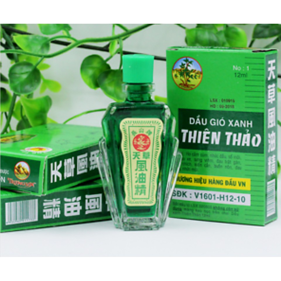 Dầu gió xanh Thiên Thảo 12ml dầu gió Trường Sơn chính hãng