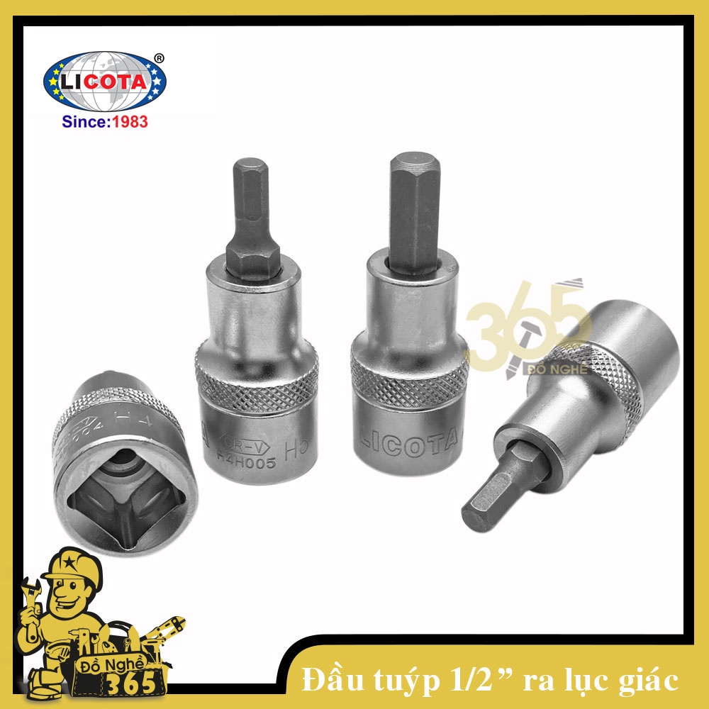 Đầu típ 1/2" ra đầu lục giác LICOTA