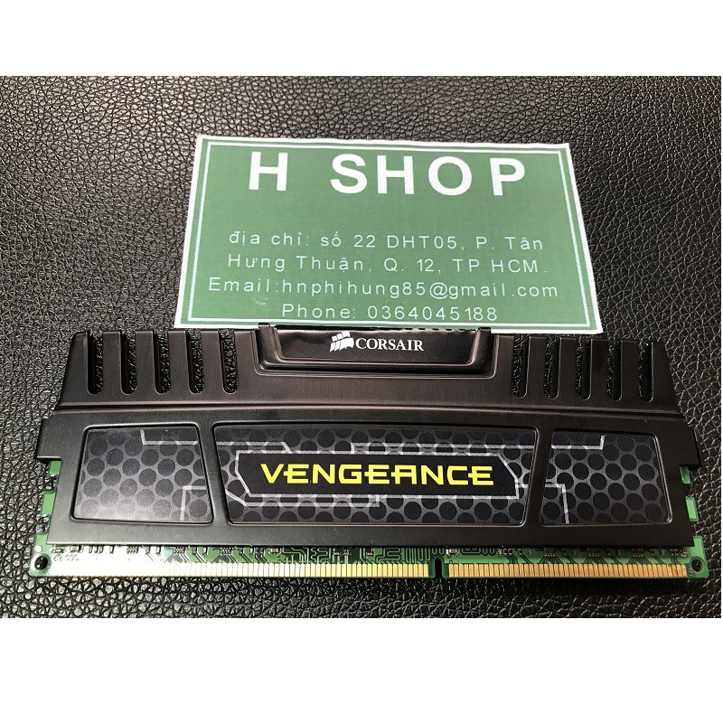 Ram tản nhiệt 8Gb DDR3 bus 1333 overclock 1600, CORSAIR VENGEANCE, tháo máy chính hãng, bảo hành 3 năm