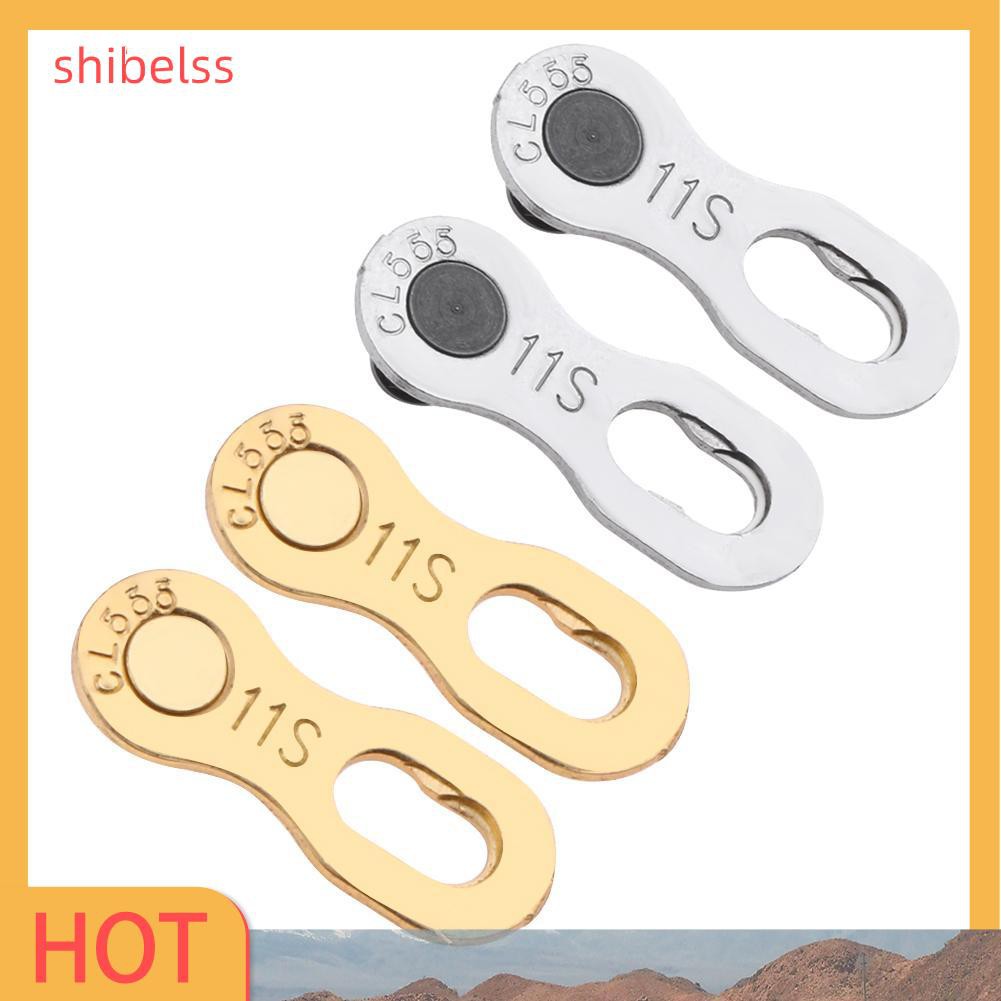 （ʚshibelss）2pcs Portable Bicycle Chain Master Link Joint Connector 11 Speed Quick Clip