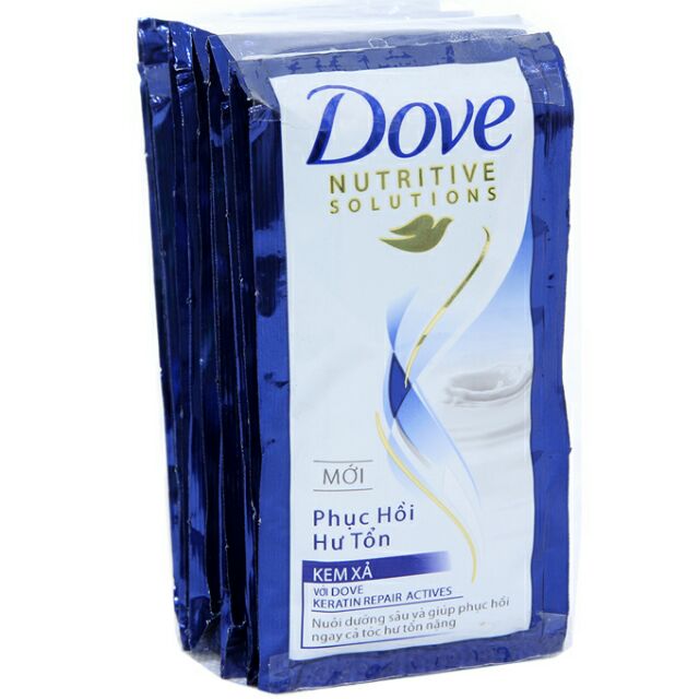 Dầu xả Dove Phục hồi hư tổn gói 6g (dây 12 gói)