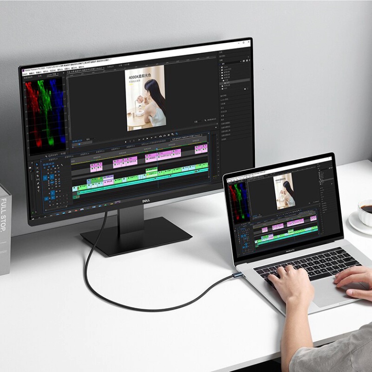 Cáp sạc nhanh Baseus 100W Thunderbolt 3/4 PD 40Gbps 8K@60Hz Type C USB 4 cao cấp