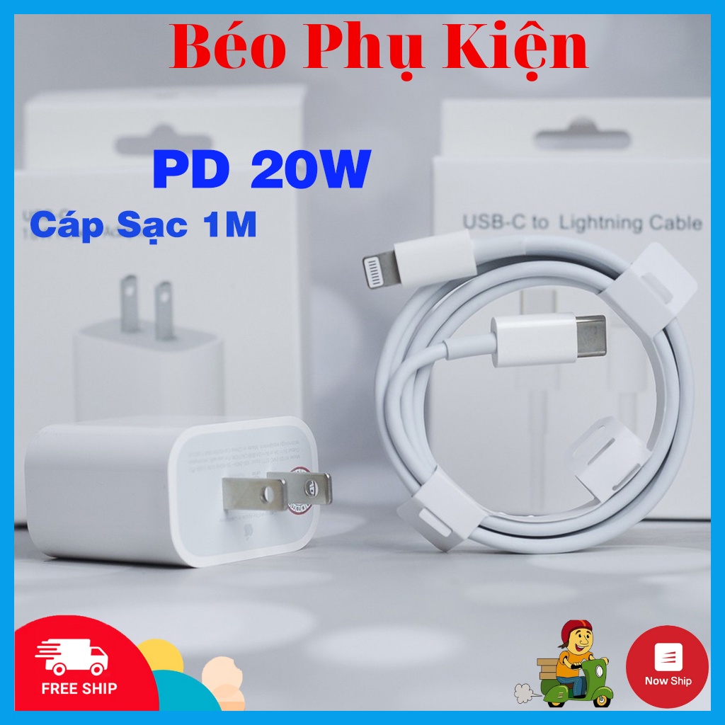 Bộ Sạc Nhanh PD20W USB-C To Dành Cho IPXS,11,11Pro,12,12Pro,13Pro | BH 12 Tháng