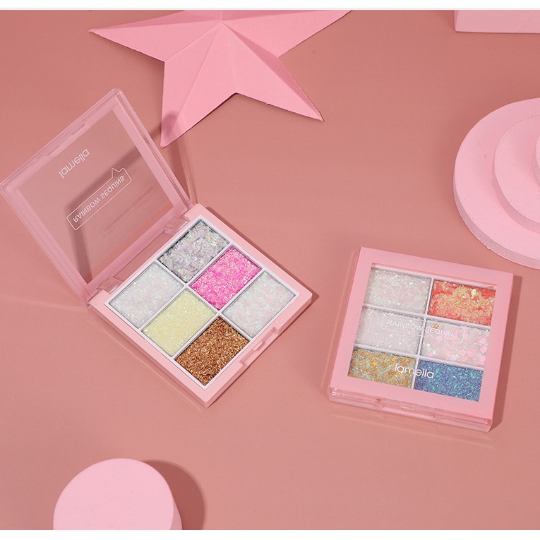 Một Hộp Nhũ Sequin 6 Ô Lameila RAINBOW | BigBuy360 - bigbuy360.vn