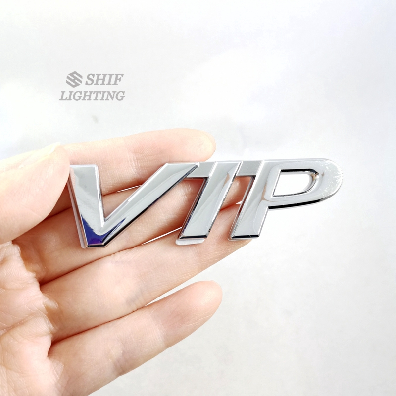 1 x Metal VIP Letter Logo Car Auto Truck Side Rear Decorative Emblem Badge Sticker Decal Replacement