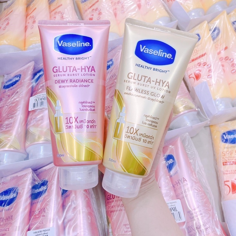 SỮA DƯỠNG THỂ VASELINE HEALTHY BRIGHT GLUTA HYA SERIM BURST LOTION 10X 330ML MẪU MỚI 2021