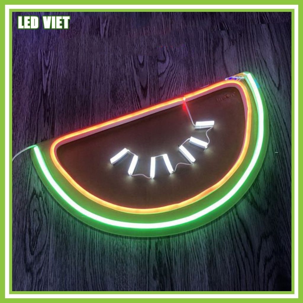 Đèn neon sign đèn trang trí đèn LED neon 12v flex uốn chữ  theo yêu cầu mẫu Fruit