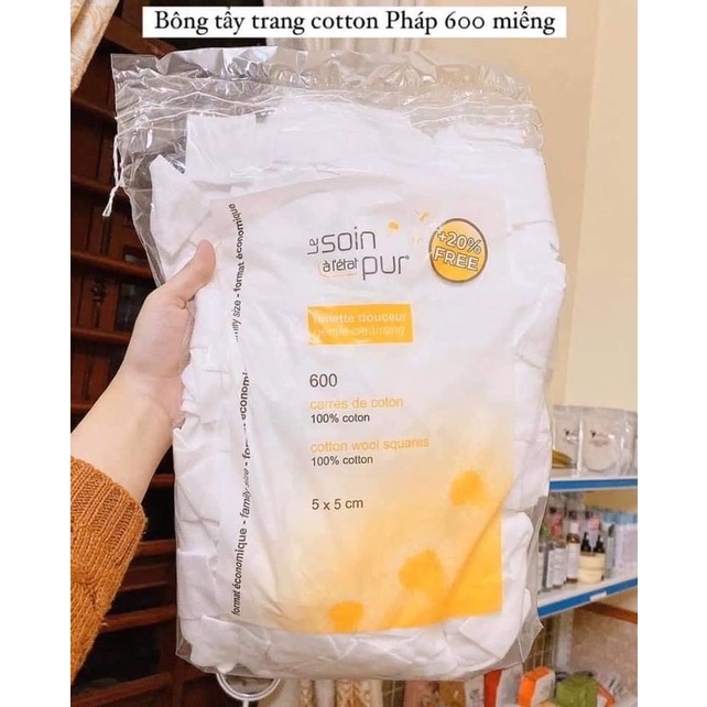 Bông Tẩy Trang Pháp - 600 Miếng
