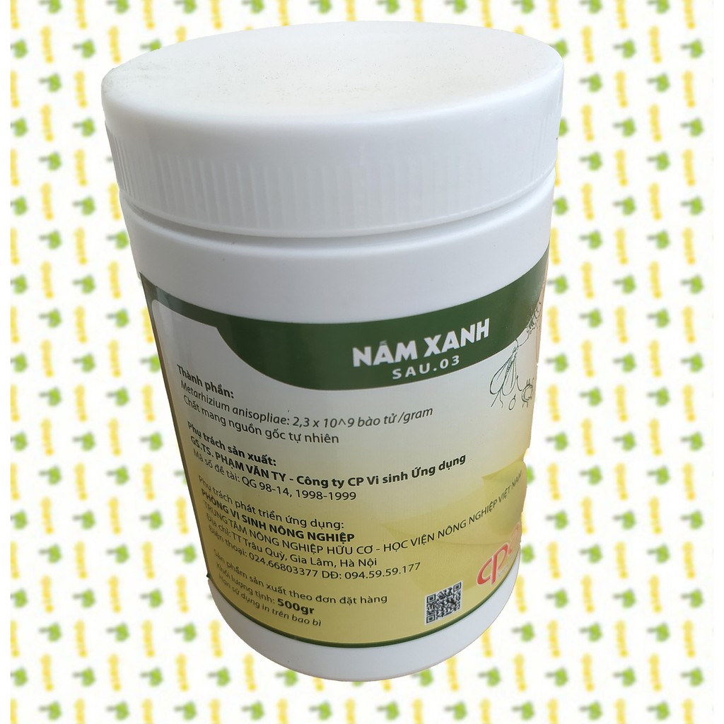 Chế phẩm sinh học Nấm xanh Metarhizium phòng ngừa sâu bệnh cho cây trồng
