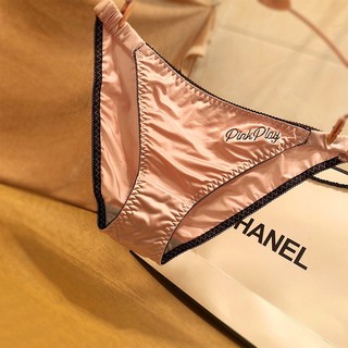 Quần lót lụa chữ thiêu Pink Play